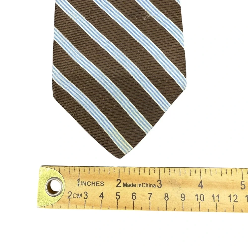 Brooks‎ Brothers 346 Silk Striped Necktie Brown Blue Men's Accessory